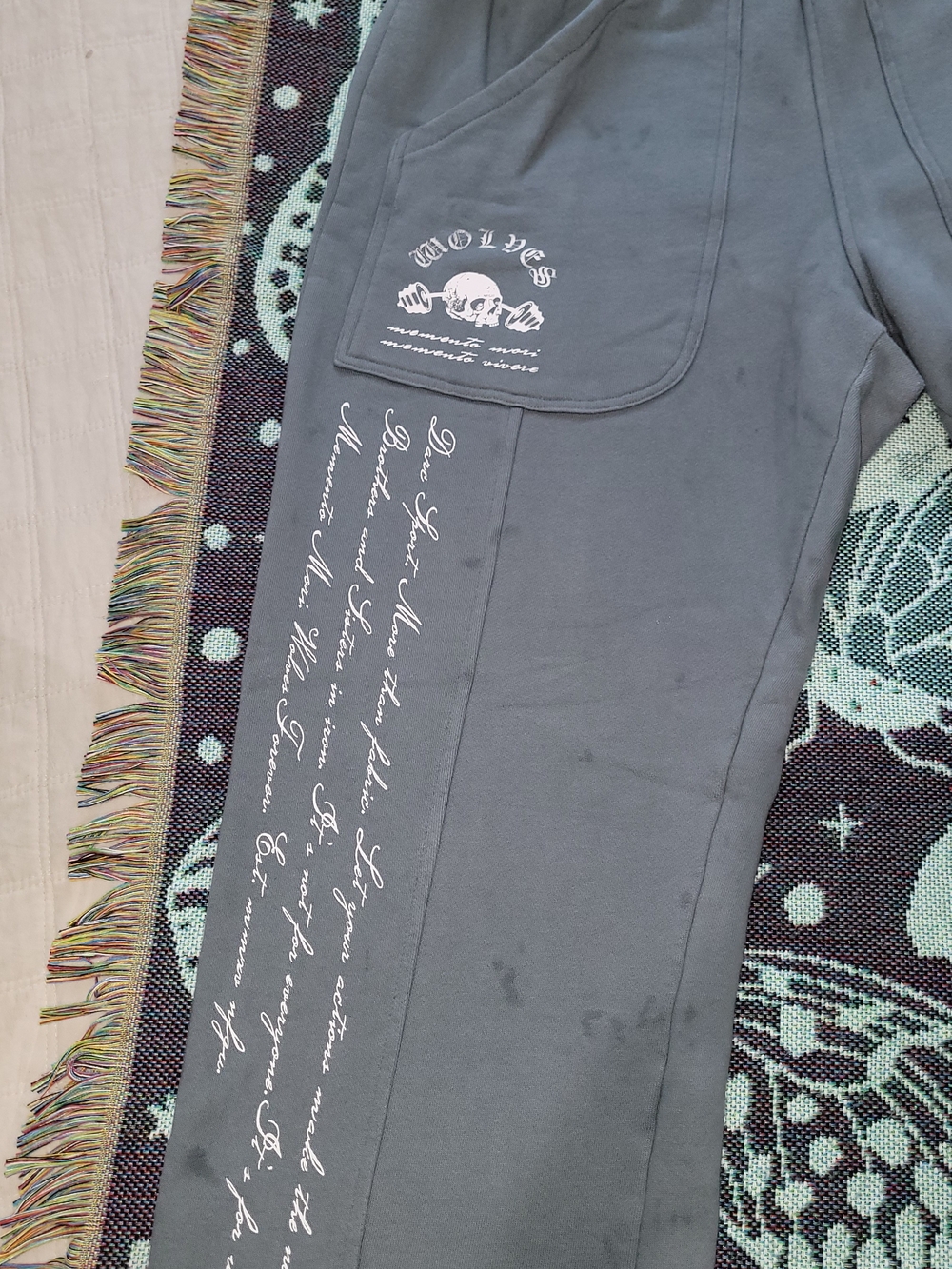 Darc Sport Wide Leg Graphic Sweatpants in Gray - Picture 2 of 5